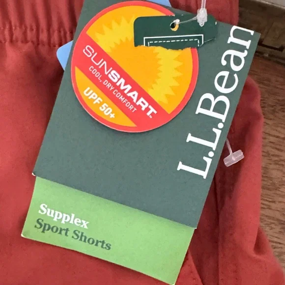 L.L. Bean Men's Light Mahogany Supplex Sport Shorts - Picture 2 of 5